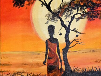 Sunset in African Desert