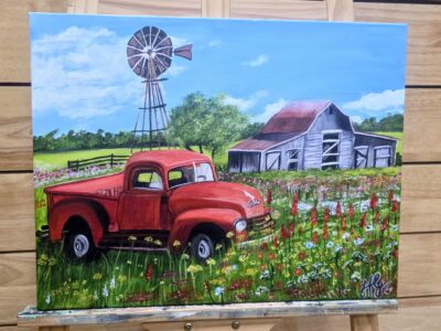 countryside barn withold truck