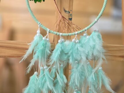 Tree of Life Dreamcatchers | Dark Crystals| Dark Green | 6 inch