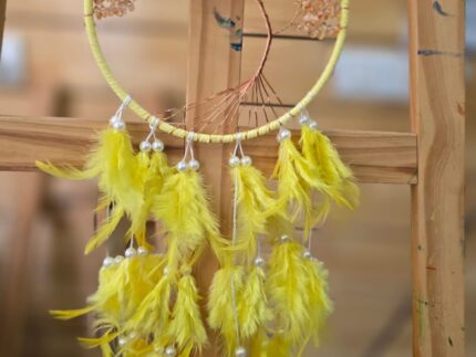 Tree of Life Dreamcatchers | Dark Crystals| Bright Yellow| 6 inch