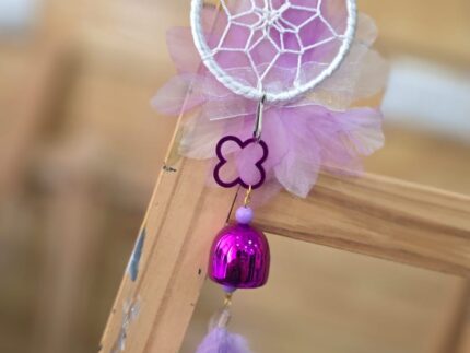 Purple Bell Feather Dreamcatcher Small (2inch)