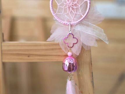 Pink Bell Feather Dreamcatcher Small (2inch)