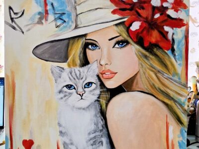 beautiful girl with cat 2
