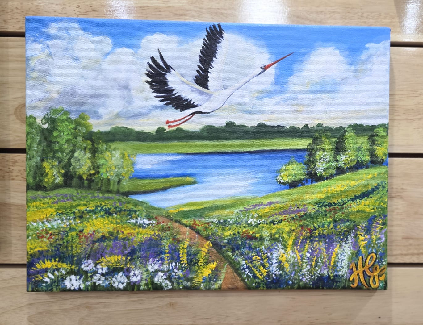 crane in summer morning 3